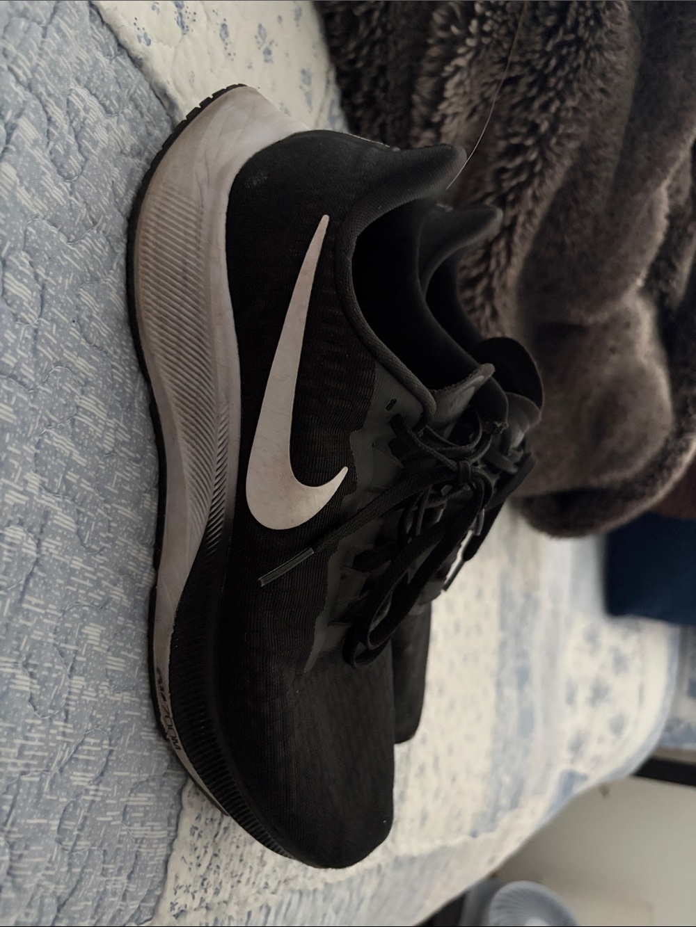 Nike Black and White Trainer with Signature Swoosh